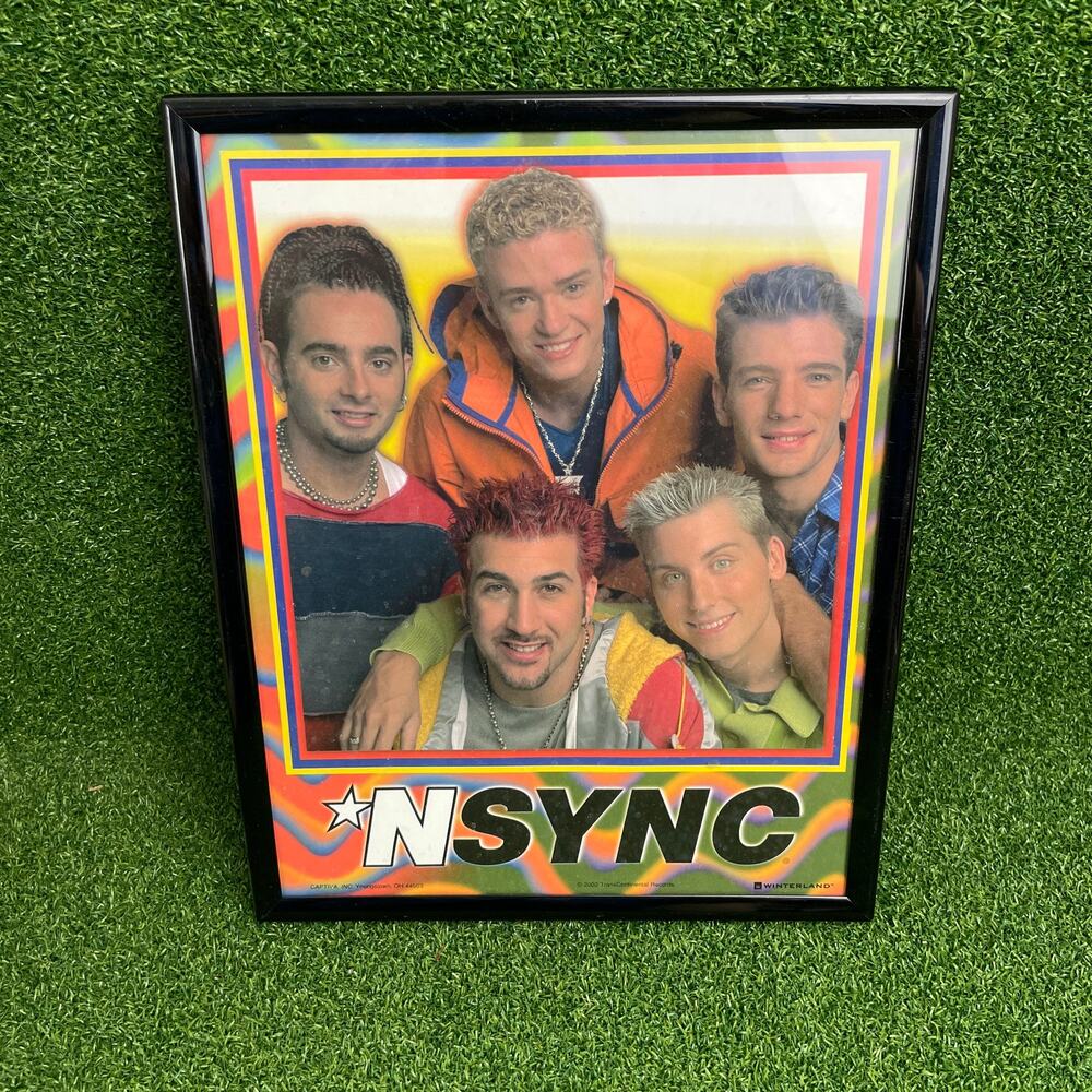 Vintage Y2K 2000s NSYNC Photo Framed Home Decor 8" x 10"